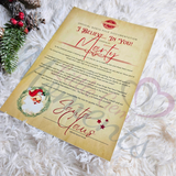 Personalised I Believe In You Santa Letter to Encourage Good Behaviour. Custom Kids Xmas Letter. A4 Premium Children's Nice List Reminder