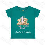 Personalised 1st Father's Day Kids T-shirt - Daddy and Me Teddy Design