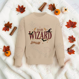 Little Wizard Sweatshirt | Halloween Toddler Sweater | Wizard Chief Main Little Mini Big Wording Options | Available In A Range Of Colours