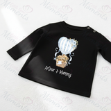 Personalised Happy Mother's Day Long Sleeved Top - Baby and Toddler - Hot Air Balloon Design