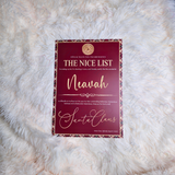Personalised Nice List Tartan Christmas Certificate. Custom Xmas Eve Box Filler.