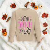 Mini Witch Energy Sweatshirt | Toddler Witch Halloween Top | Mummy And Me Matching Set | Kids Witch Sweatshirt