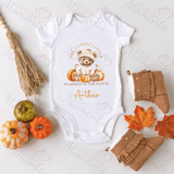 Personalised Cutest Little Pumpkin Baby Bodysuit. Custom Baby's Halloween Vest. New Baby Gift.
