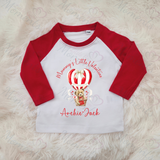 Personalised Mummy's Little Valentine Long Sleeved Top. Kids Valentine's Outfit - Red or Navy