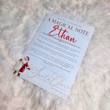 Personalised "A Magical Note" Christmas Letter from Santa. Custom Xmas Santa Letter.