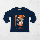 Personalised Kids Skeleton Trio Long Sleeved Top | Halloween Toddler Top