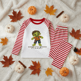 Personalised Mama's Little Monster Pyjamas | Custom Name Halloween PJ Set | Kids Halloween Nightwear