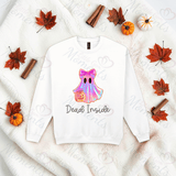 Dead Inside With Ghost Sweatshirt | Adult Halloween Sweater | Available In A Huge Range Of Colours