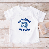 No Scotland No Party Scotland Football T-shirt for World Cup - Various Sizes - Design 2