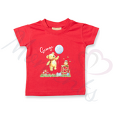 Personalised Kids Happy Easter T-shirt - Bear and Balloon Design