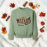 Little Wizard Sweatshirt | Halloween Toddler Sweater | Wizard Chief Main Little Mini Big Wording Options | Available In A Range Of Colours