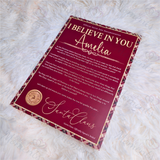 Personalised "I Believe In You" Tartan Santa Letter