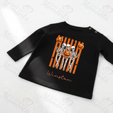 Personalised Kids Skeleton Trio Long Sleeved Top | Halloween Toddler Top