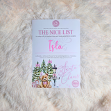 Personalised First Christmas Certificate from Santa Claus. Custom Baby Xmas Keepsake - Pink or Blue