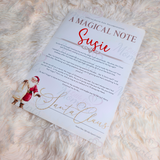 Personalised "A Magical Note" Christmas Letter from Santa. Custom Xmas Santa Letter.