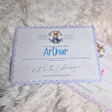 Personalised Easter Bunny Certificate. Custom Kids Treat for Easter Sunday.