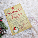 Personalised Christmas Eve Letter - Rustic. Custom Kids Xmas Treat. Christmas Eve Box Fillers. Handmade Festive Santa Letter for Children