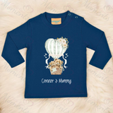 Personalised Happy Mother's Day Long Sleeved Top - Baby and Toddler - Hot Air Balloon Design