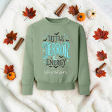 Little Terror Energy Sweatshirt | Halloween Toddler Matching Top | Kids Halloween Sweatshirt | Available In A Range Of Colours