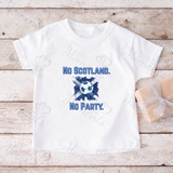 No Scotland No Party Scotland Football T-shirt for World Cup - Various Sizes - Design 7