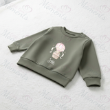 Personalised Happy Easter Sweatshirt. Custom Baby/Toddler/Kids Jumper - Hot Air Balloon Design