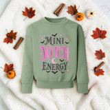 Mini Witch Energy Sweatshirt | Toddler Witch Halloween Top | Mummy And Me Matching Set | Kids Witch Sweatshirt