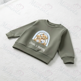 Personalised Happy Mother's Day Sweatshirt. Baby/Toddler Jumper - Teddy Rainbow Design