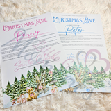 Personalised Christmas Eve Letter - Pink or Blue. Custom Kids Xmas Treat. Christmas Eve Box Fillers.