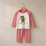 Personalised Mama's Little Monster Pyjamas | Custom Name Halloween PJ Set | Kids Halloween Nightwear
