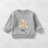 Personalised "My First Easter" Bunny Sweatshirt. Baby/Toddler Jumper - Easter Bunny Banner Design