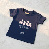 Personalised Baby "My 1st Easter" T-shirt - Easter Train Design