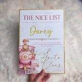 Personalised Express Train Nice List Certificate from Santa Claus. Custom Christmas Eve Box Filler - Pink or Navy