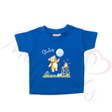Personalised Kids Happy Easter T-shirt - Bear and Balloon Design