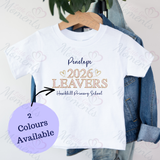 Personalised Class of 2026 Leavers Graduation T-shirt - 2026 Leavers Design