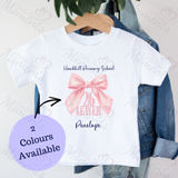 Personalised Class of 2026 Leavers Graduation T-shirt - Bow Design