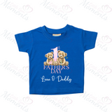 Personalised 1st Father's Day Kids T-shirt - Daddy and Me Teddy Design