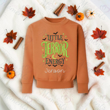 Little Terror Energy Sweatshirt | Halloween Toddler Matching Top | Kids Halloween Sweatshirt | Available In A Range Of Colours