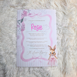 Personalised Kids Easter Bunny Letter for Easter Egg Hunt - Pink or Blue Design