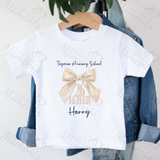 Personalised Class of 2026 Leavers Graduation T-shirt - Bow Design