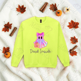 Dead Inside With Ghost Sweatshirt | Adult Halloween Sweater | Available In A Huge Range Of Colours