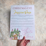Personalised Christmas Eve Santa Letter - Candy Cane Lane Pink Design. Custom Kids Christmas Eve Box Filler.