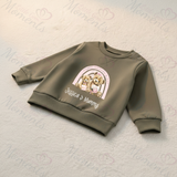 Personalised Happy Mother's Day Sweatshirt. Baby/Toddler Jumper - Teddy Rainbow Design