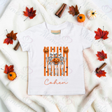 Personalised Skeleton Trio Kids T-shirt | Halloween Toddler Top