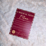 Personalised "A Magical Note" Tartan Santa Letter. Custom Christmas Eve Box Filler.