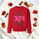 Mini Witch Energy Sweatshirt | Toddler Witch Halloween Top | Mummy And Me Matching Set | Kids Witch Sweatshirt