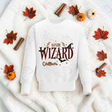 Little Wizard Sweatshirt | Halloween Toddler Sweater | Wizard Chief Main Little Mini Big Wording Options | Available In A Range Of Colours