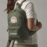 Personalised Kids Rainbow Elephant Mini Backpack