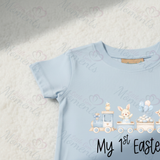 Personalised Baby "My 1st Easter" T-shirt - Easter Train Design