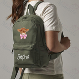 Personalised Kids Highland Cow Mini Backpack