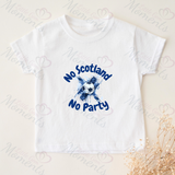 No Scotland No Party Scotland Football T-shirt for World Cup - Various Sizes - Design 2